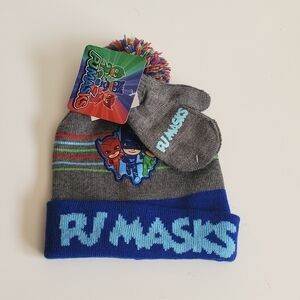 PJ Mask beanie and mittens
